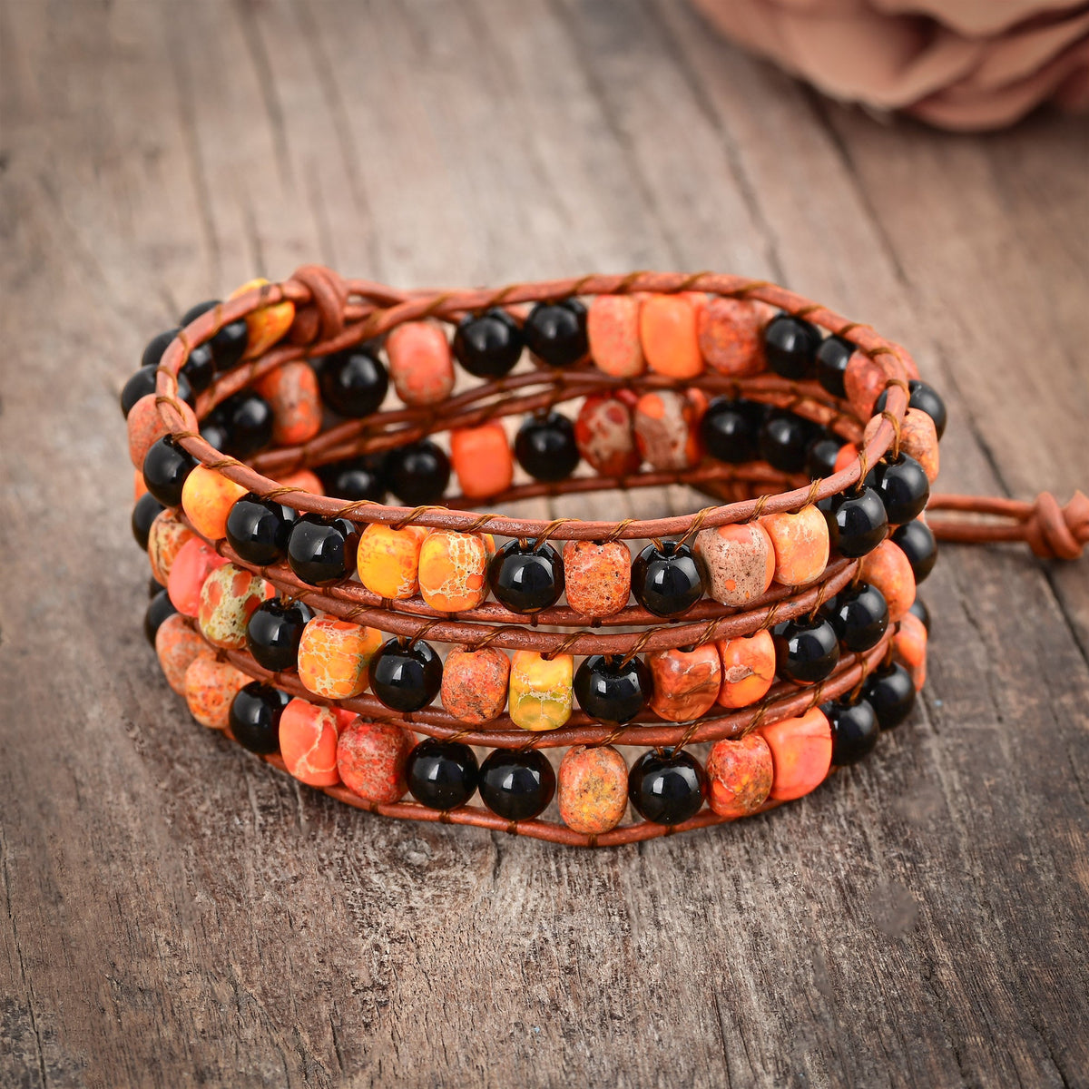 Spooky Achat Wickelarmband