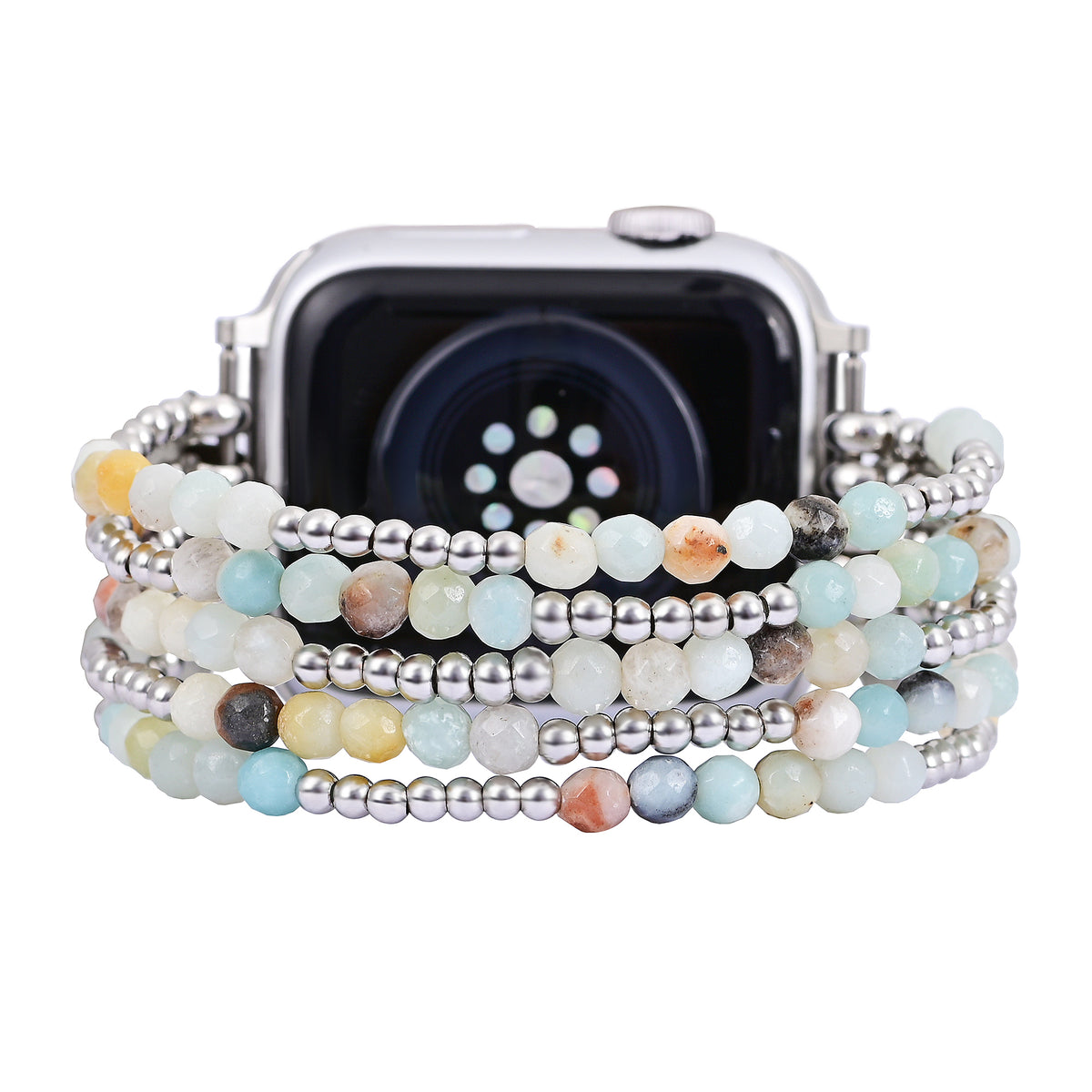 Amazonit Brillanz Stretch Apple Watch Armband