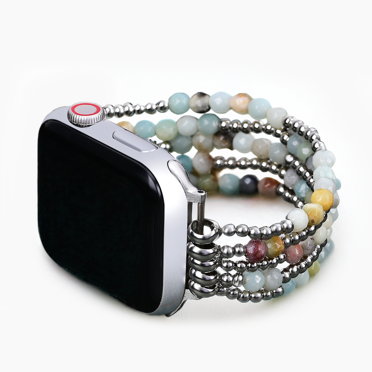 Amazonit Brillanz Stretch Apple Watch Armband