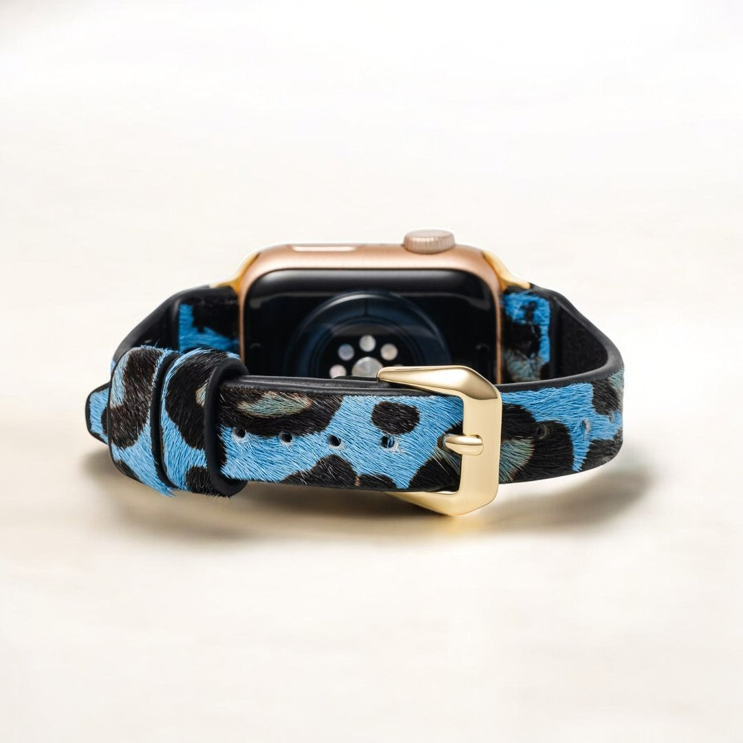 Wild Azure Leder Apple Watch Armband