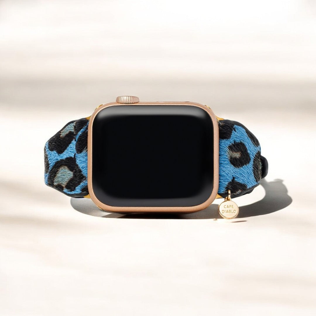 Wild Azure Leder Apple Watch Armband