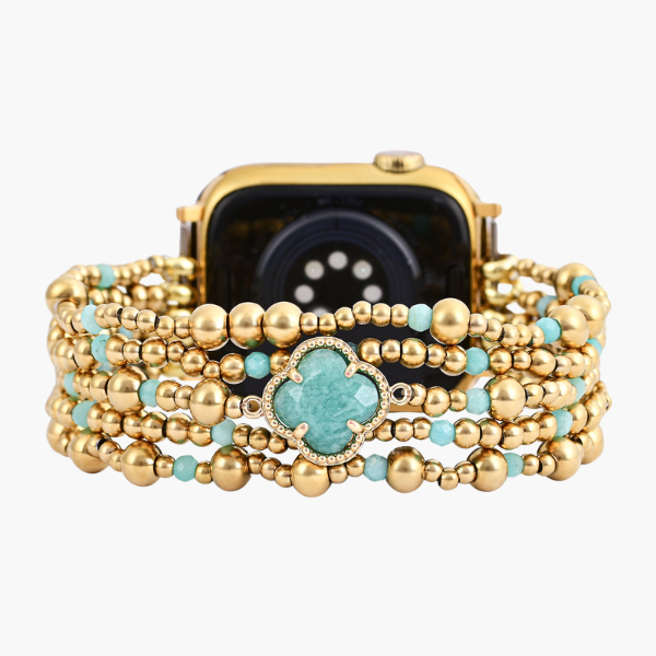 Heilendes Amazonit-Delight-Stretch-Apple Watch-Armband