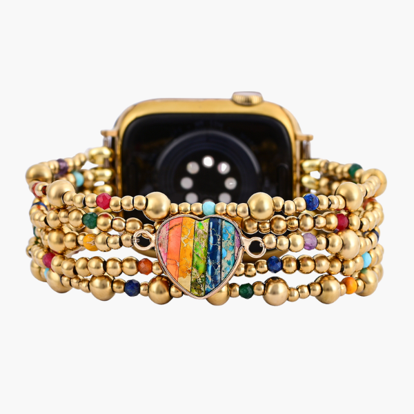 Golden Essence Heart Stretch Apple Watch Armband