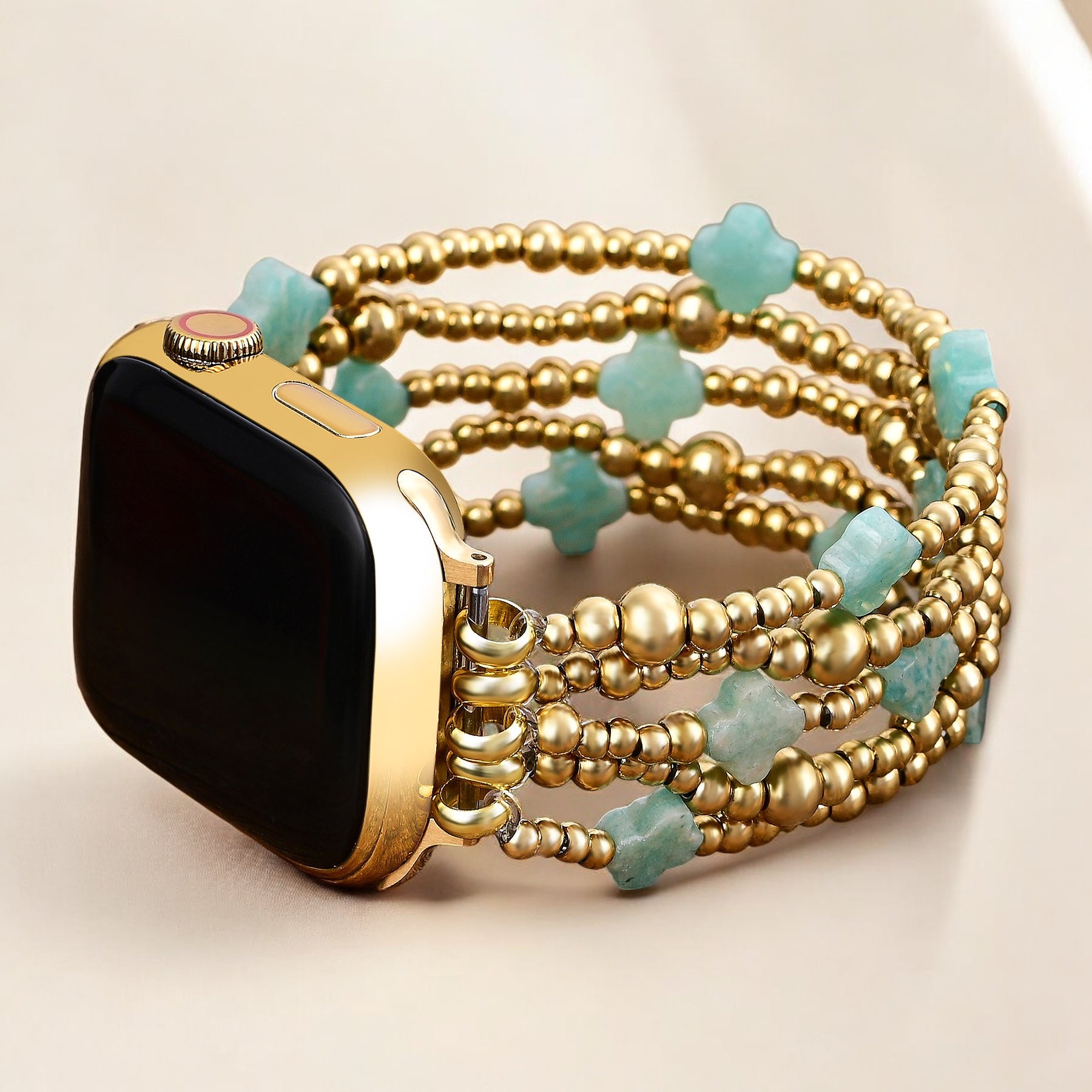 Serene Blue Cross Stretch Apple Watch Armband