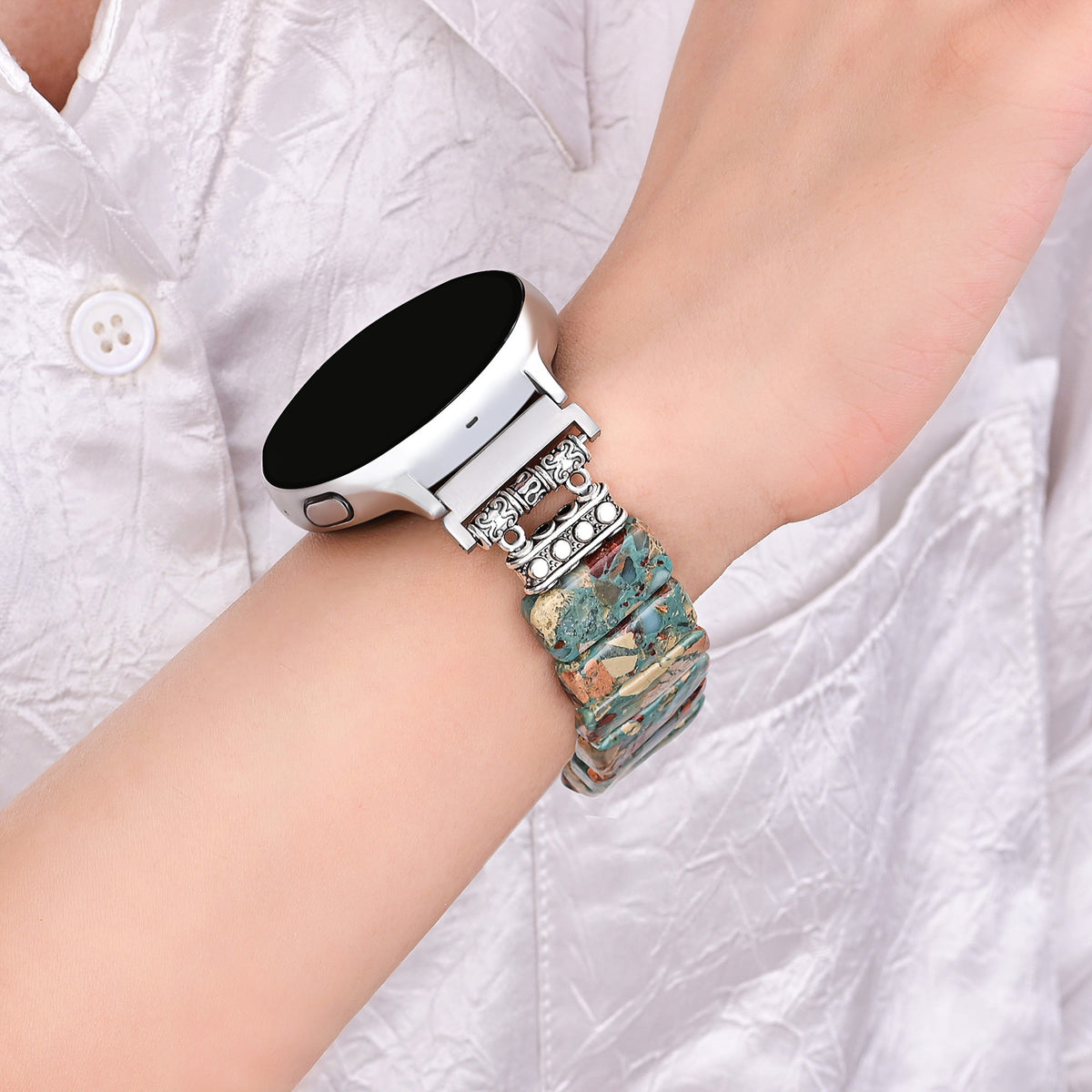 Earth Tibetan Jasper Stretch Apple Watch Armband