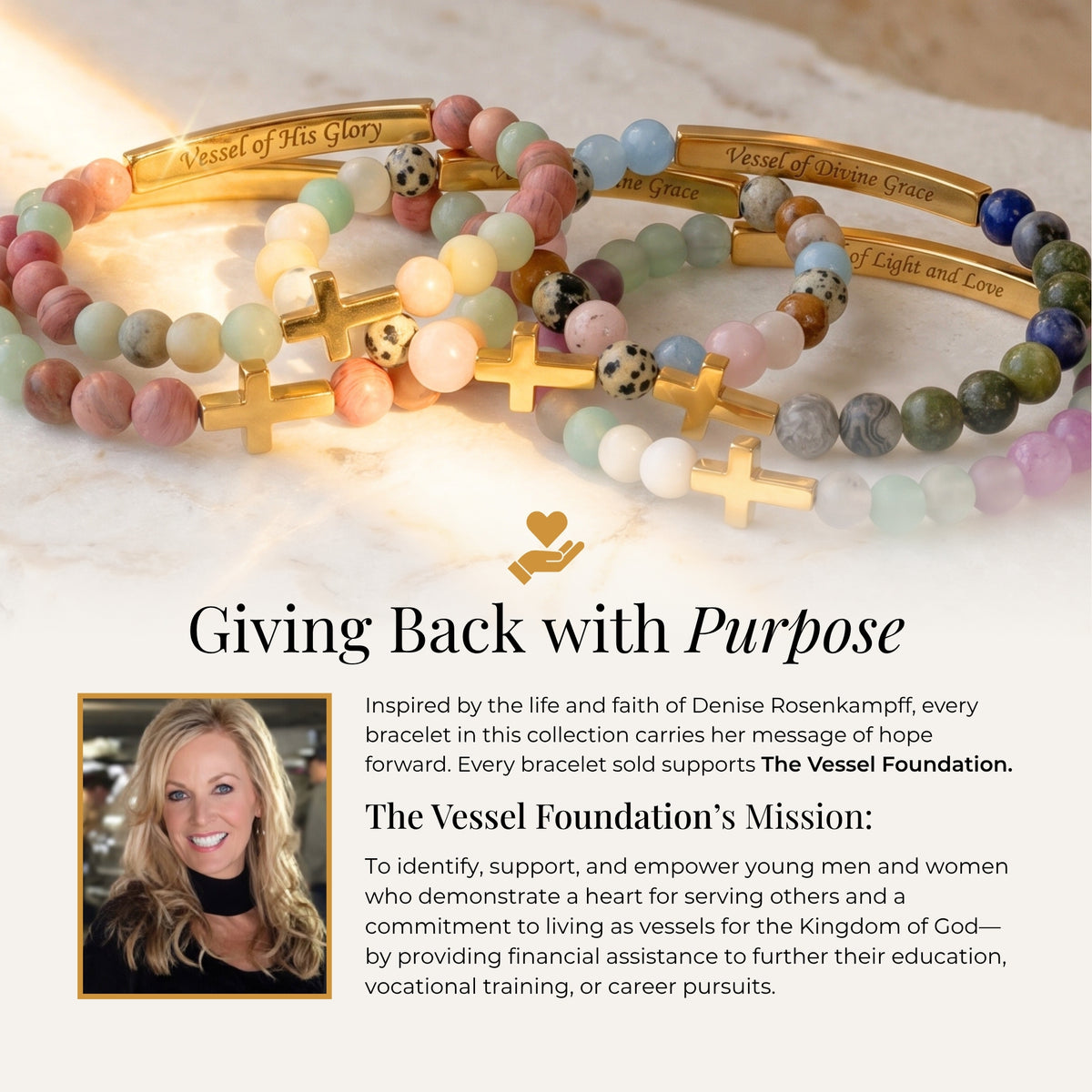 Armbanduhr aus Amazonit mit geheimnisvoller Botschaft „Vessels of Purpose“