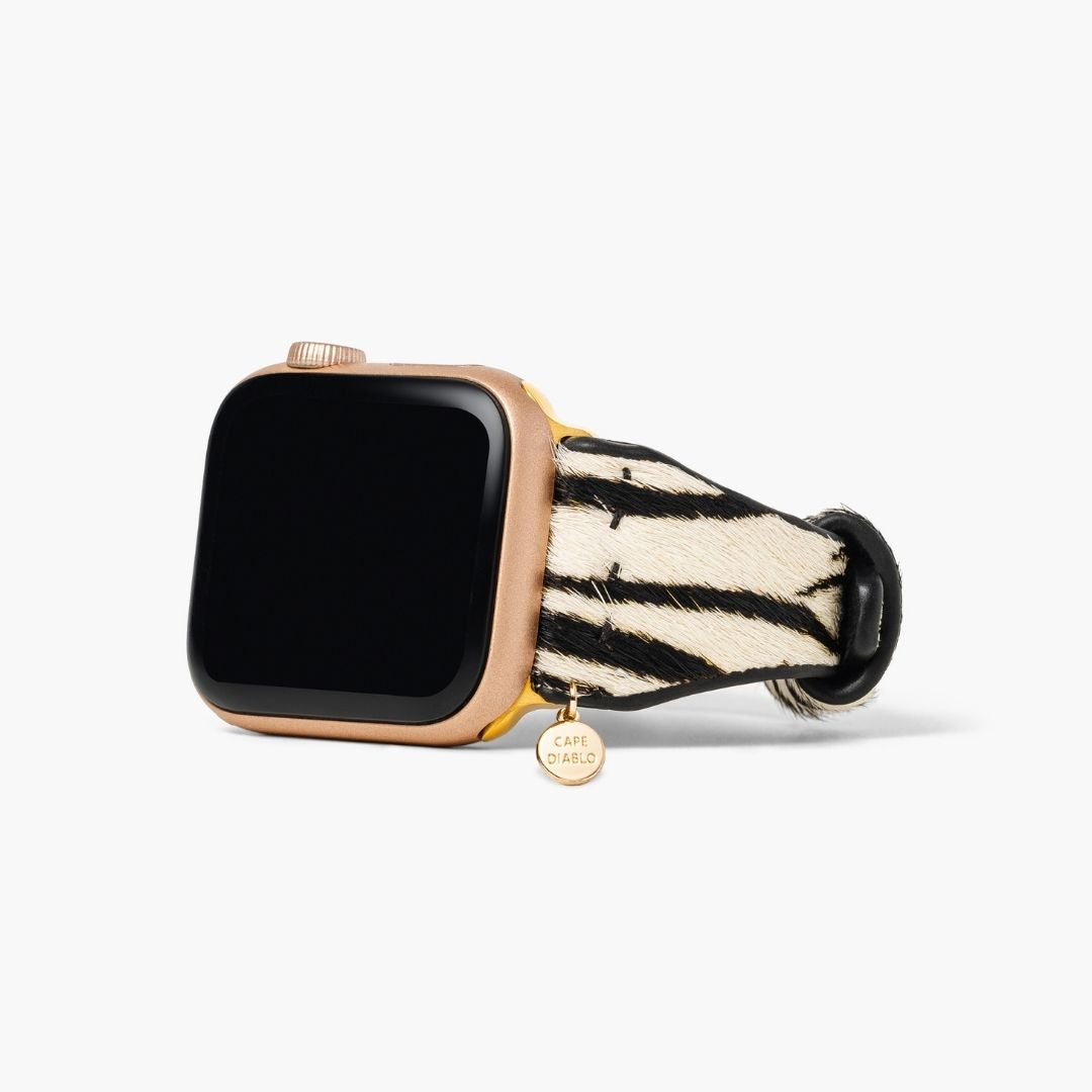 Zebra Luxe Leder Apple Watch Armband