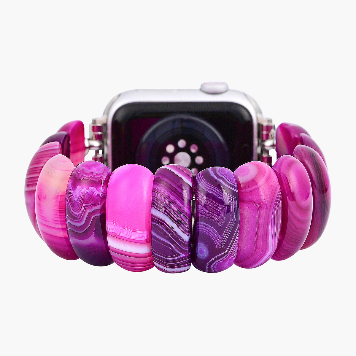 Radiant Orchid Achat Stretch Apple Watch Armband