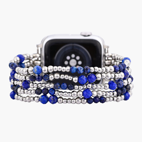 Azure Serenity Silver Stretch Apple Watch Armband
