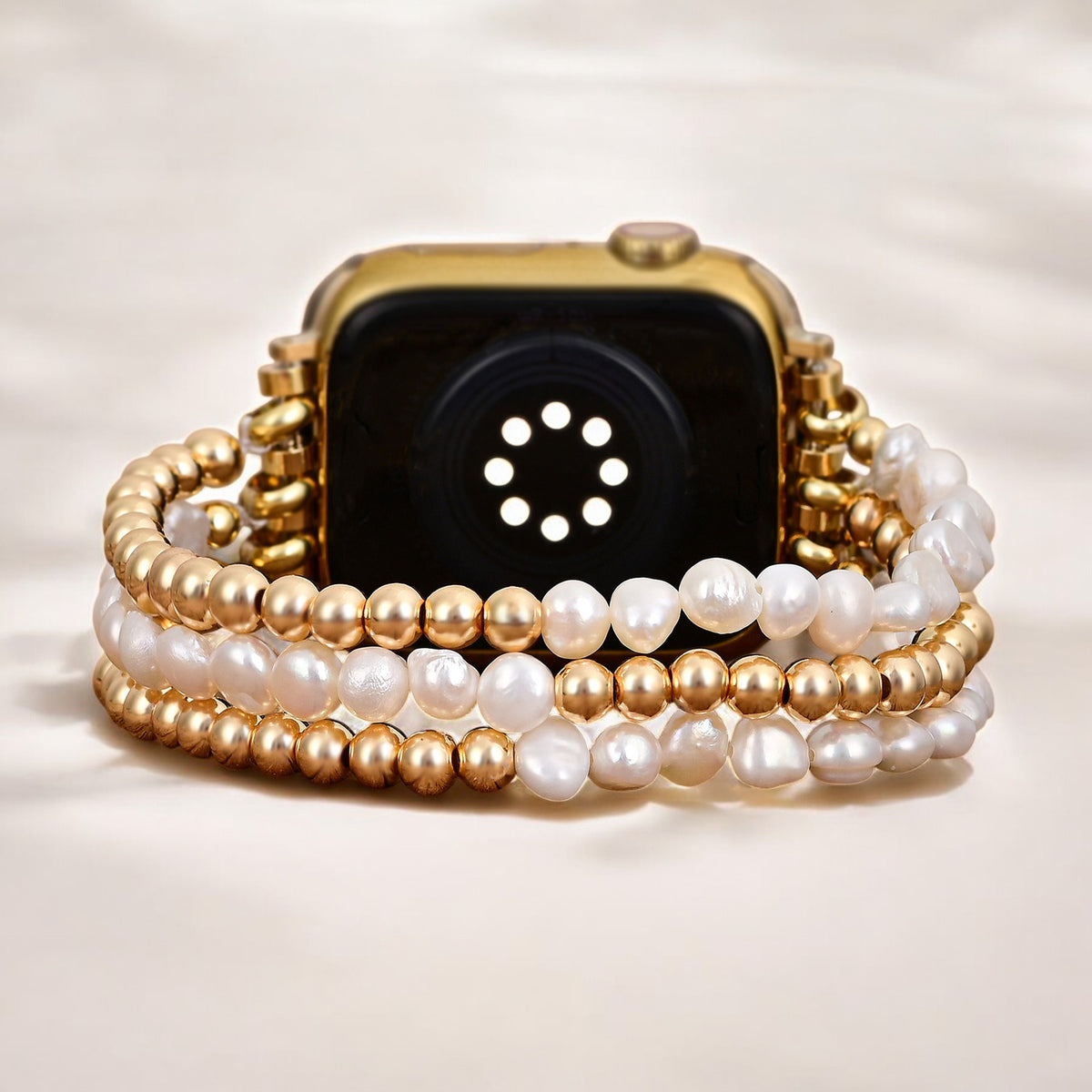 Pearl Radiance Stretch Apple Watch Armband