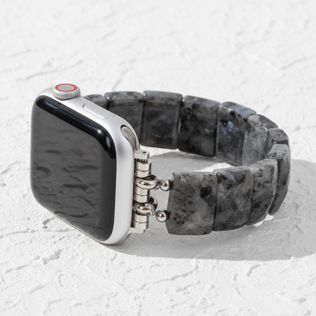 Mitternachts-Balance-Stein-Stretch-Armband für Apple Watch