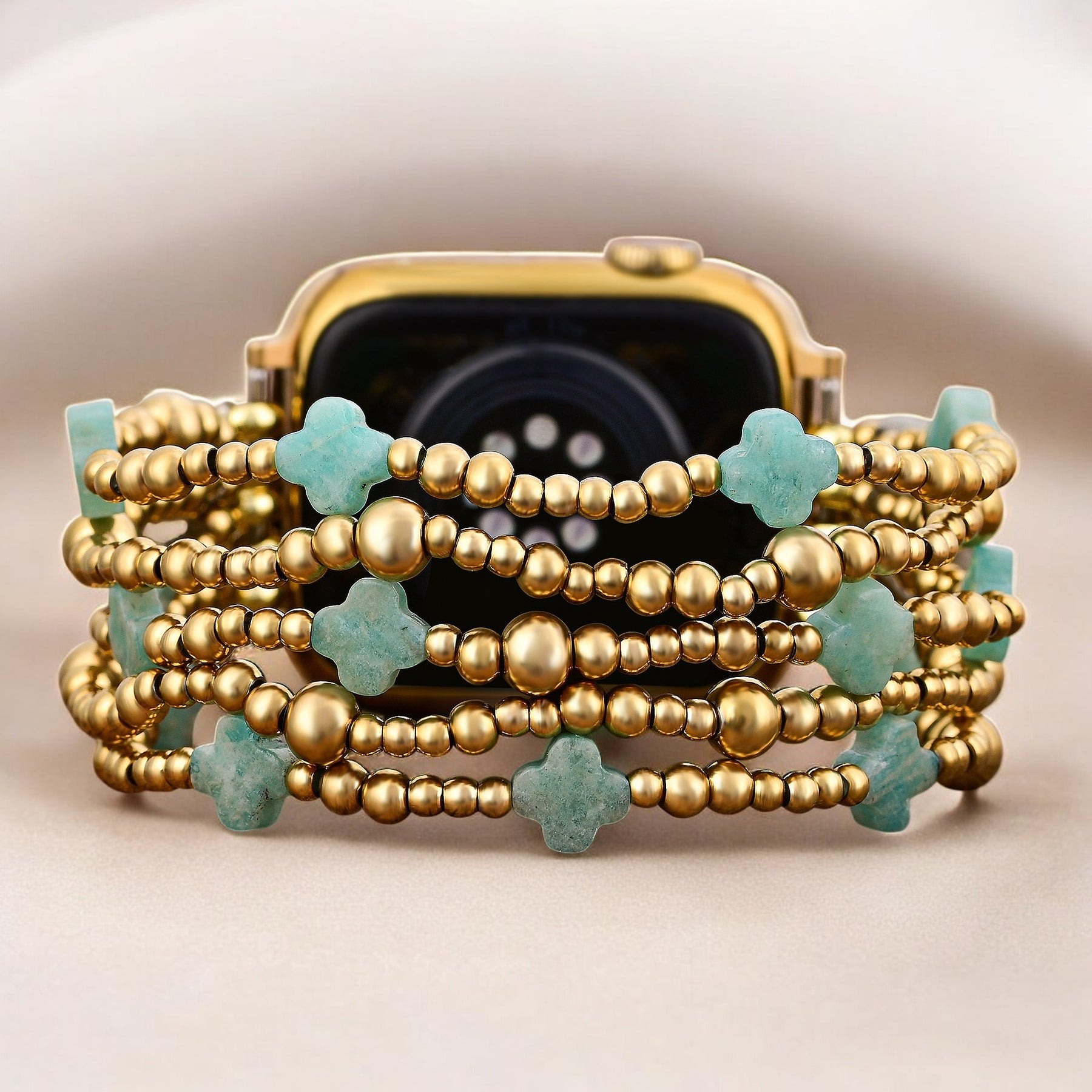 Serene Blue Cross Stretch Apple Watch Armband