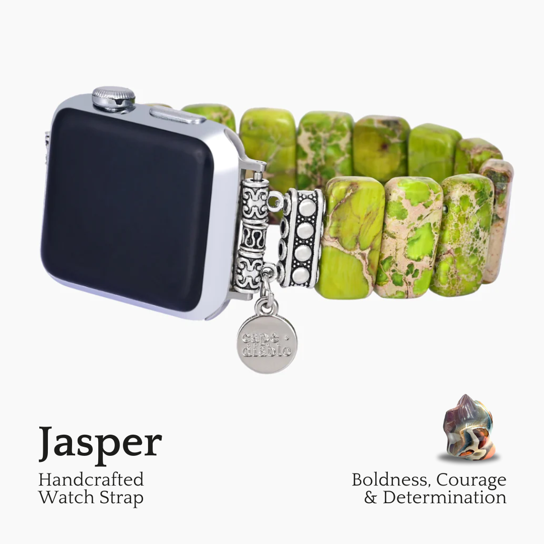 Lime Tibetan Jasper Stretch Apple Watch Armband