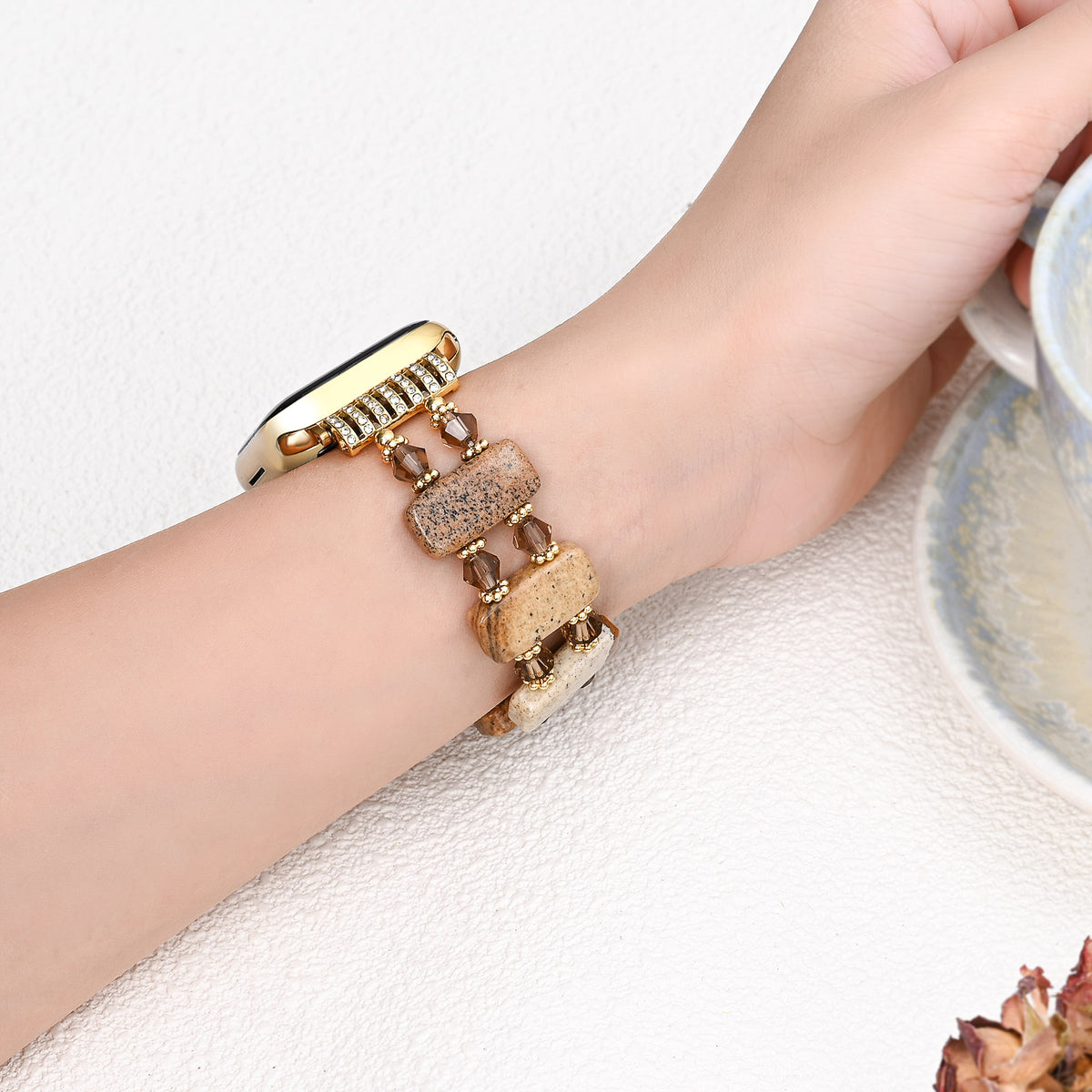 Desert Jaspis Stretch Apple Watch Armband