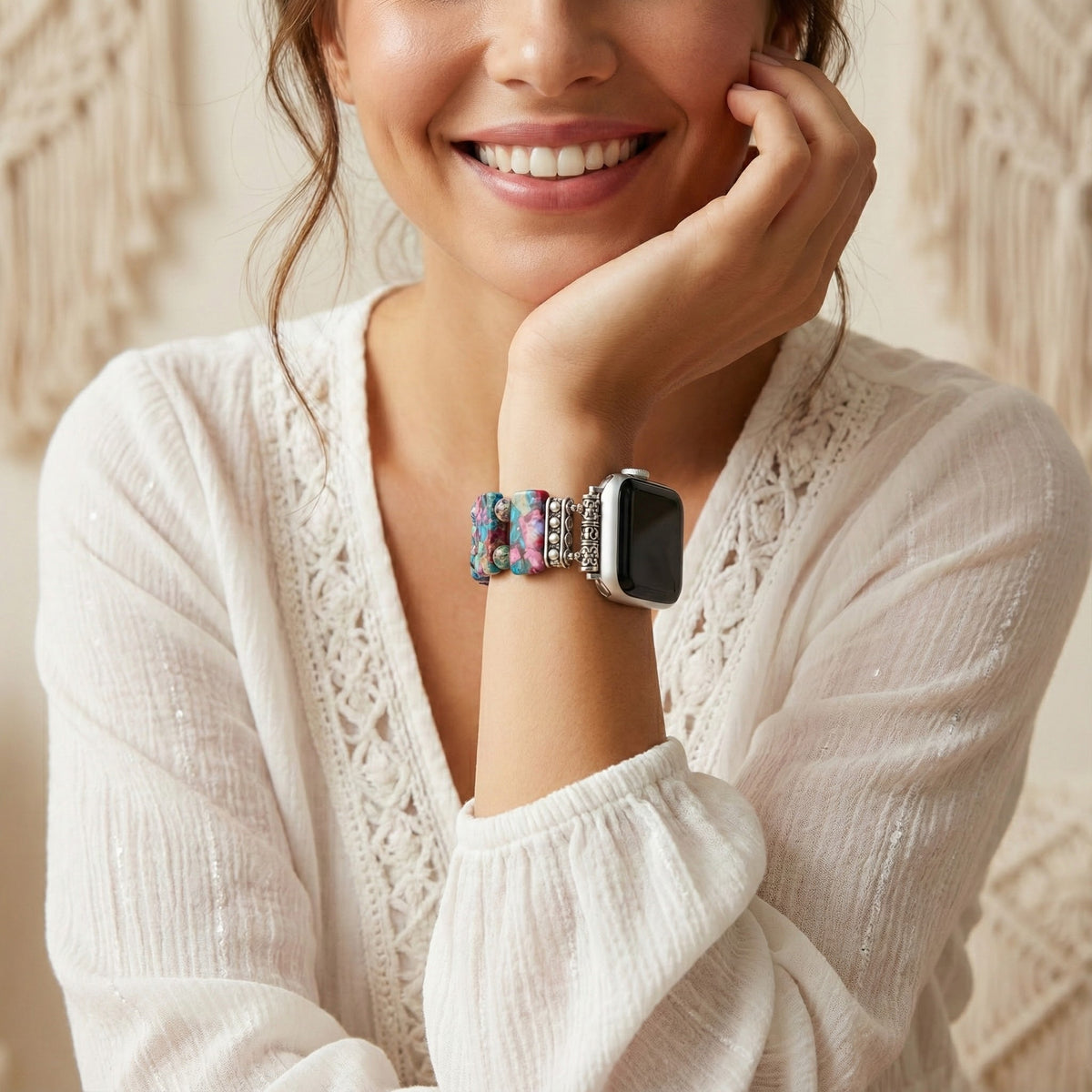 Celestial Radiance Stretch Apple Watch Armband