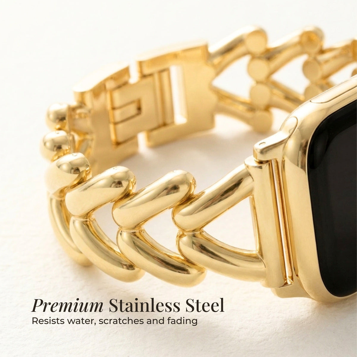Goldenes Geflochtenes Luxusarmband für Apple Watch