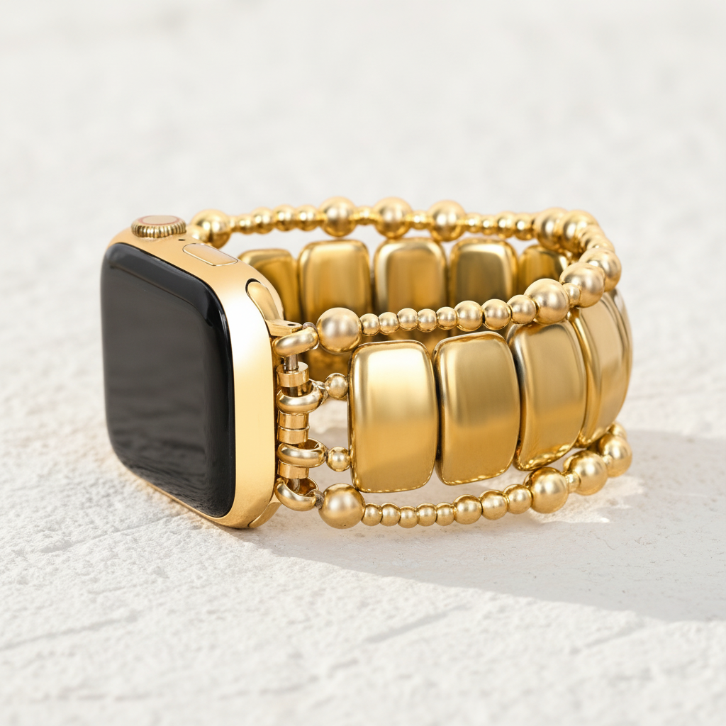 Gold Noir Stretch Armband für Apple Watch