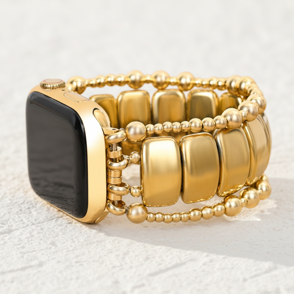 Gold Noir Stretch Armband für Apple Watch