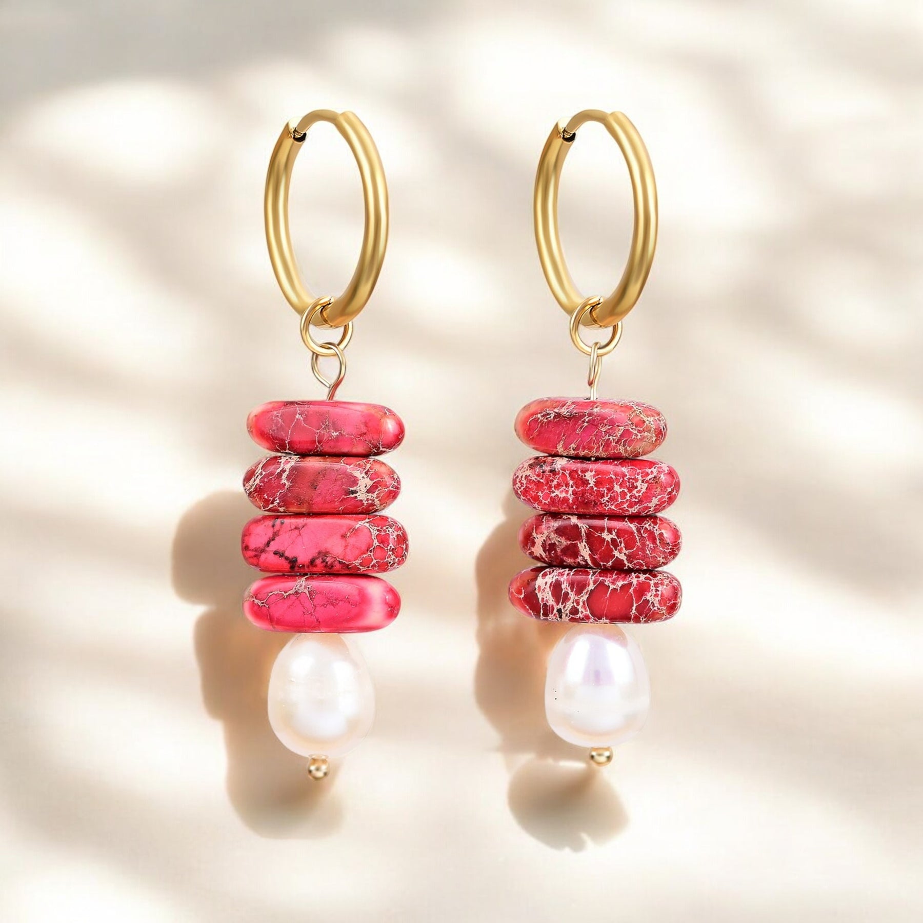 Ocean Bliss Perlen- & Jade-Jaspis-Creolen