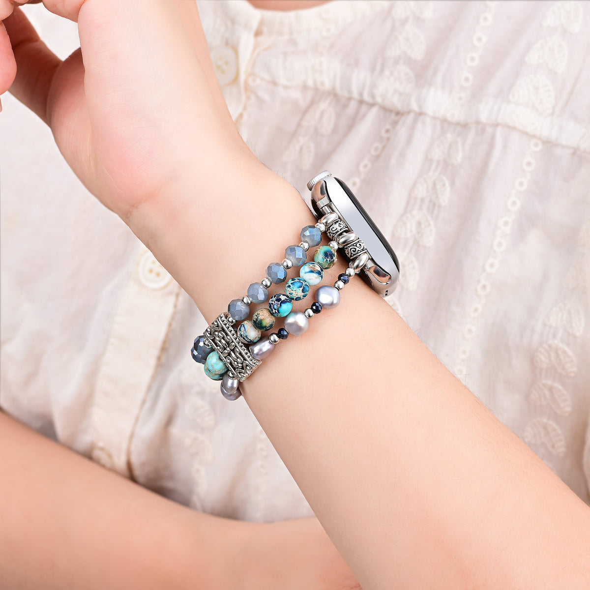 Artisanales Jasper Nomadic Stretch Apple Watch Armband