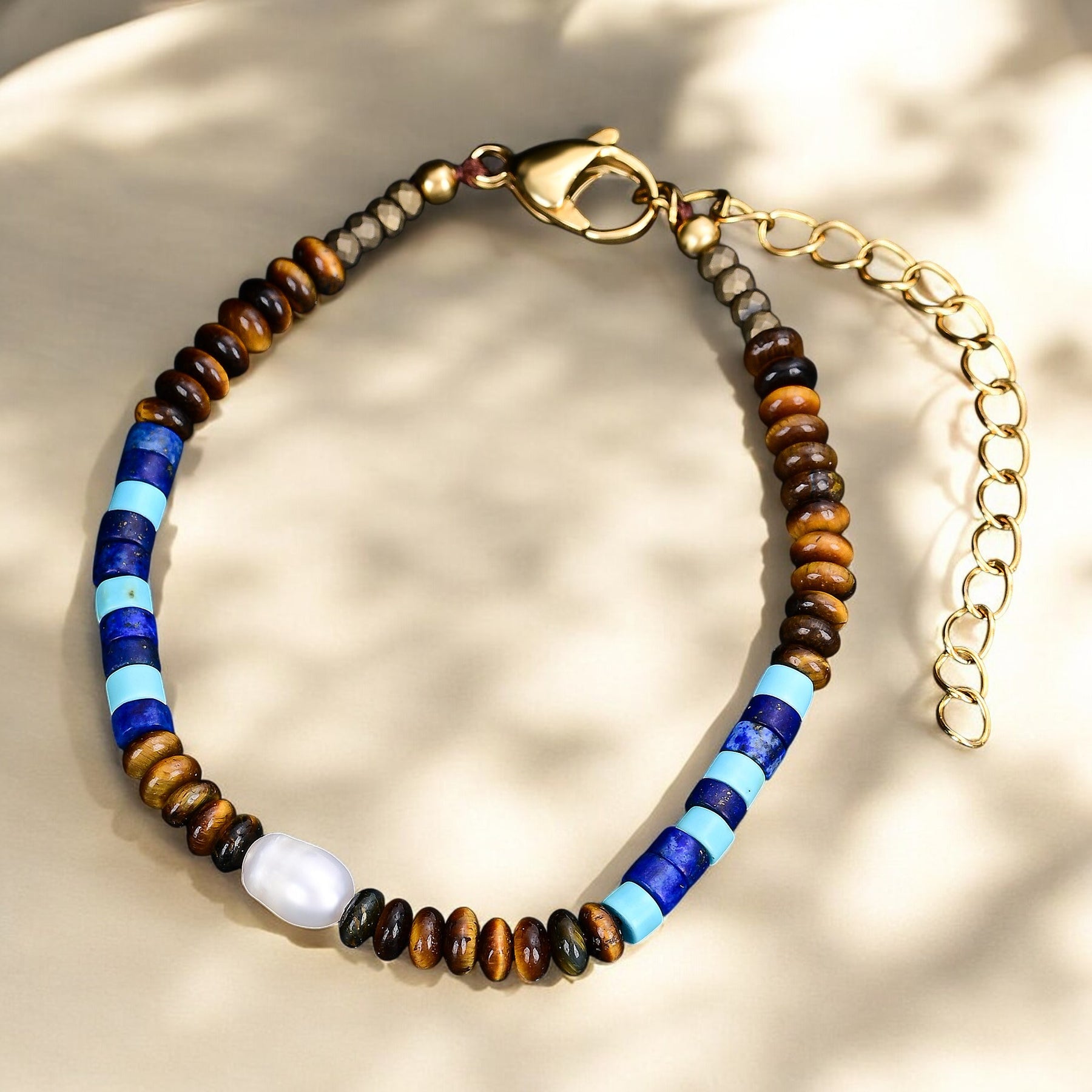 Herren Kobalt Erde Armband