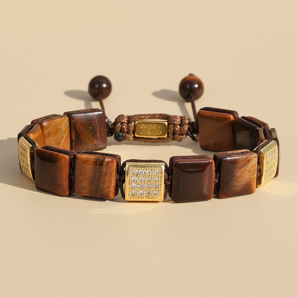 Herren Armband aus rotem Tigerauge