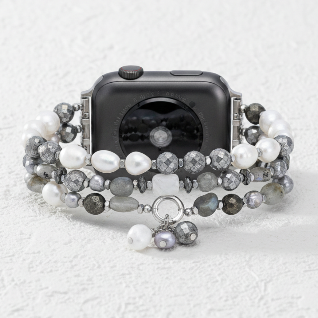 Lunar Luxus Perlen Dehnbares Apple Watch Armband