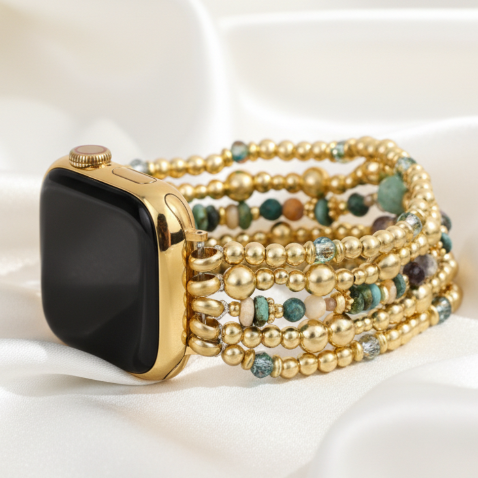Goldene Oase Dehnbares Apple Watch Armband