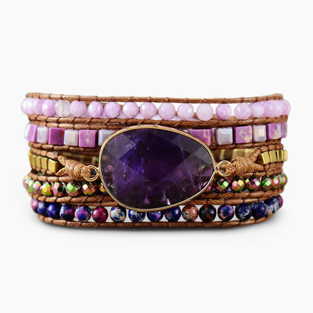Bezauberndes Amethyst Wickelarmband