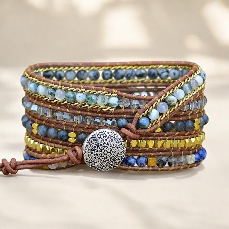 Ätherisches Labradorit Wickelarmband