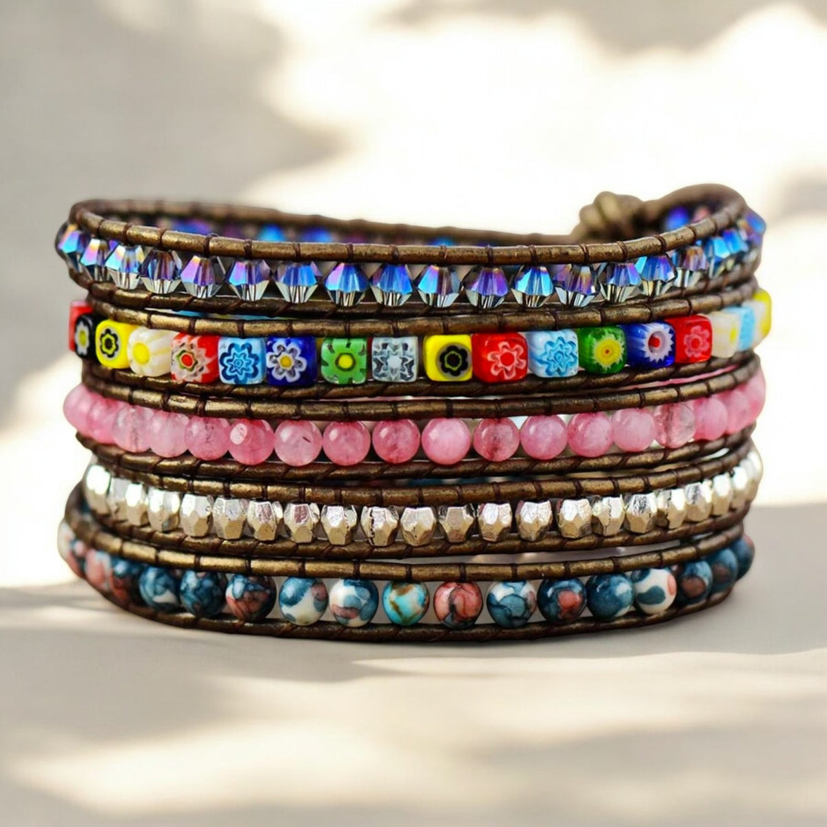 Heilende Blume Schutz Wickelarmband
