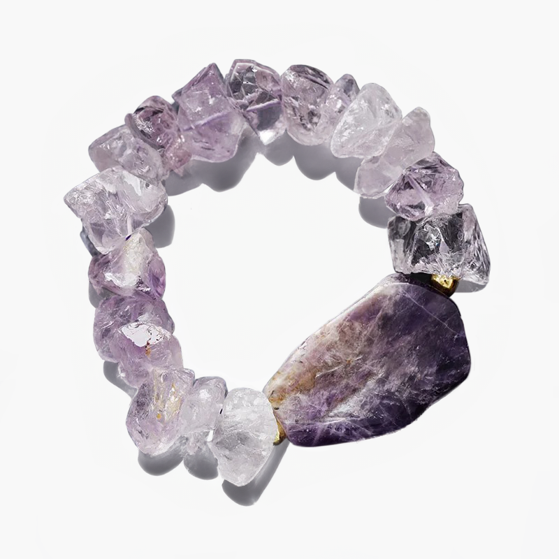 Amethyst Haze Boho elastisches Armband