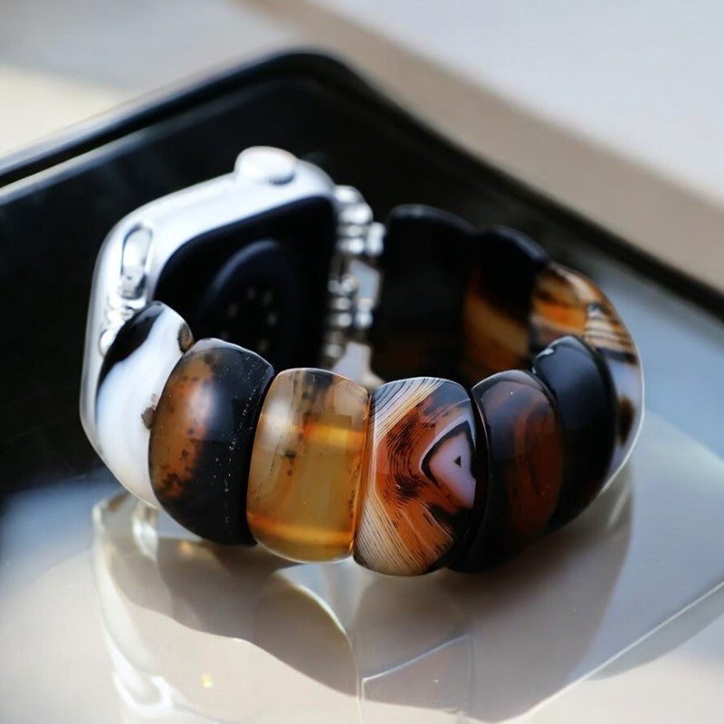 Bohemian Onyx Elegance Stretch Apple Watch Armband