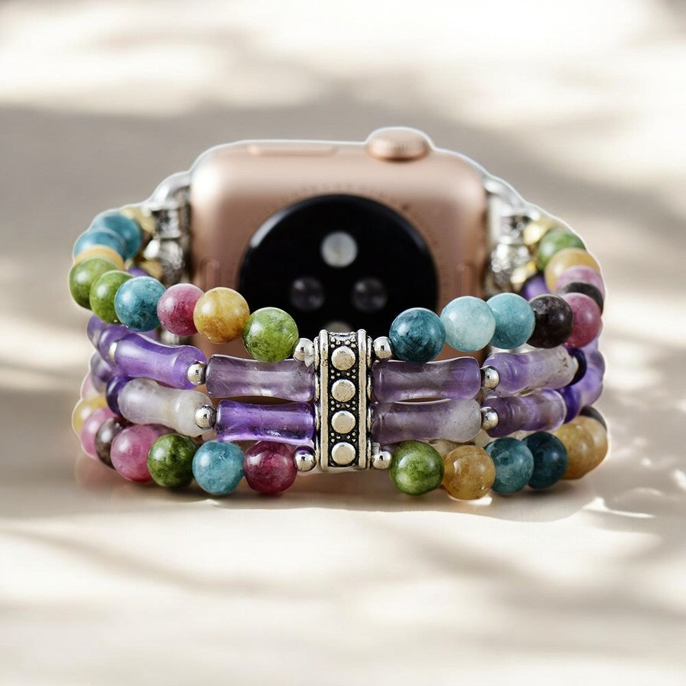 Mosaic Amethyst Stretch Apple Watch Armband