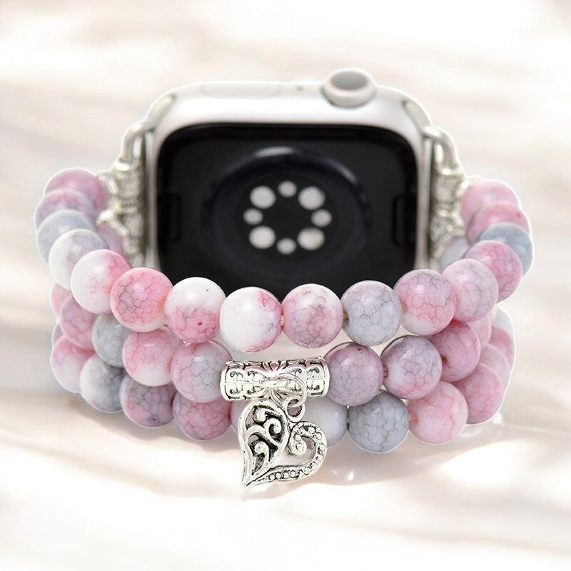 Pastellfarbener Love Stretch Apple Watch Armband