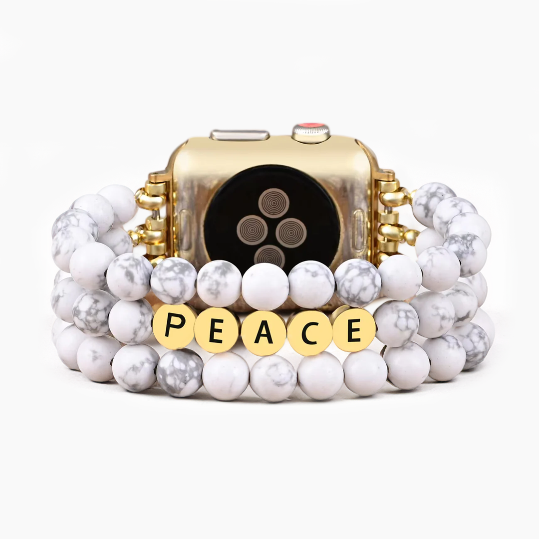 Howlite Peace Inspiration Apple Watch Armband