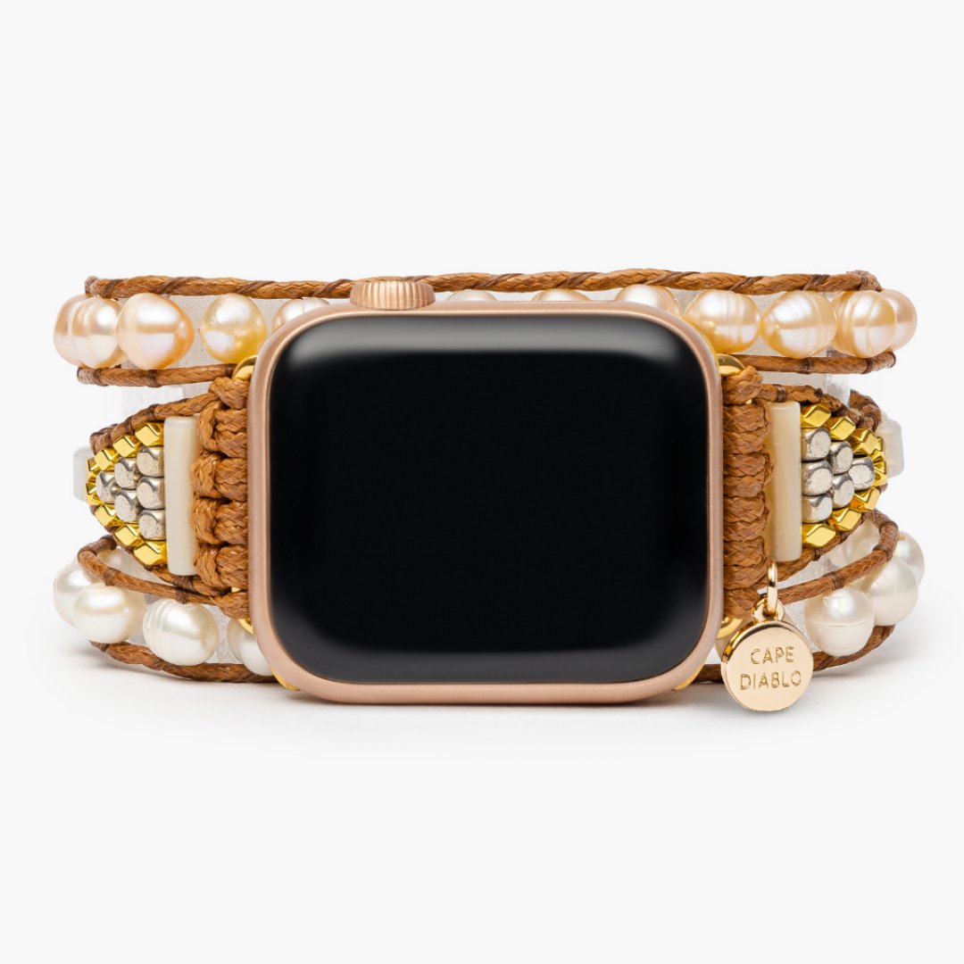 Graceful Freshwater Pearl Apple Watch Strap - Cape Diablo