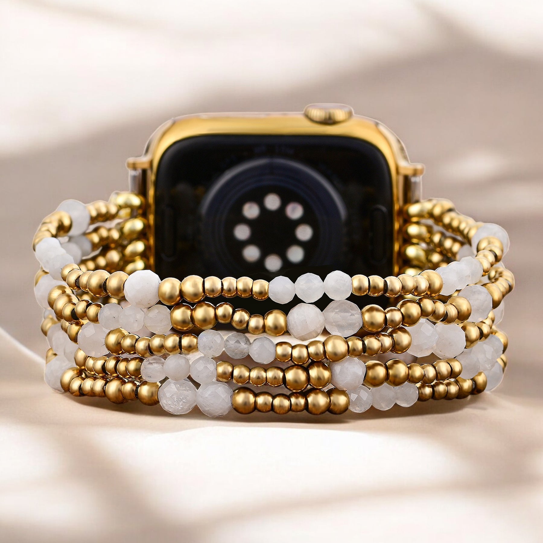 Golden Halo Mondstein Stretch Apple Watch Armband