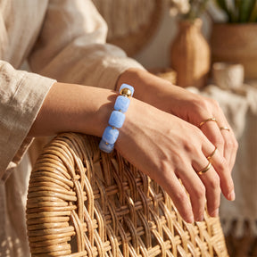 Azurblaues klobiges Armband