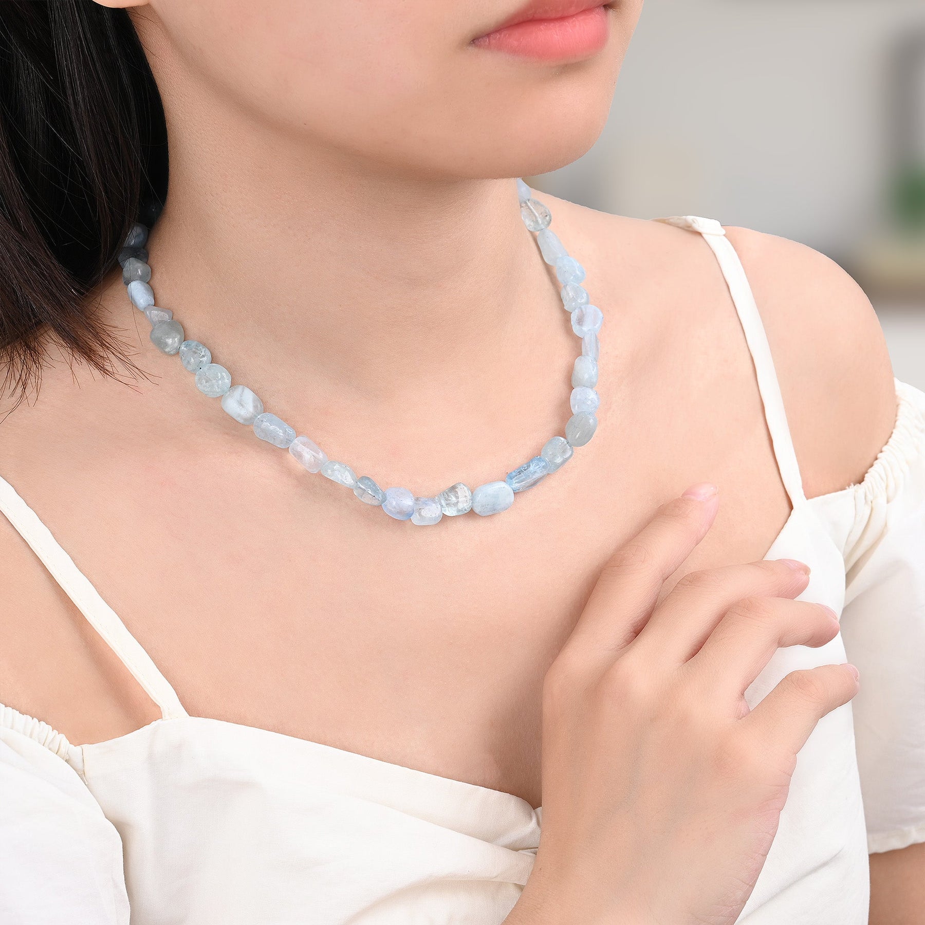 Serenity Aquamarin Halskette