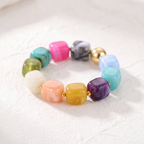 Klobiges Armband „Coastal Bloom“ in gemischten Farben