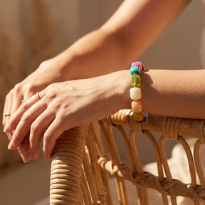 Klobiges Armband „Coastal Bloom“ in gemischten Farben