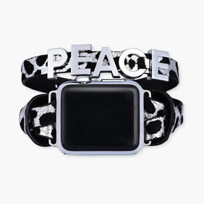 Peace Safari Lederarmband Apple Watch