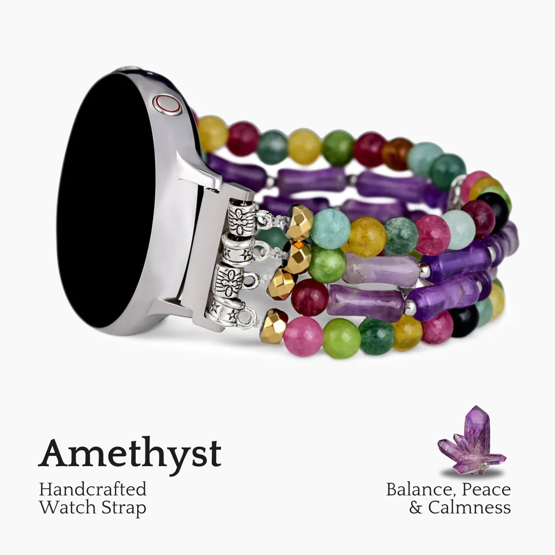 Mosaik-Amethyst-Stretch-Uhrenarmband für Samsung Galaxy