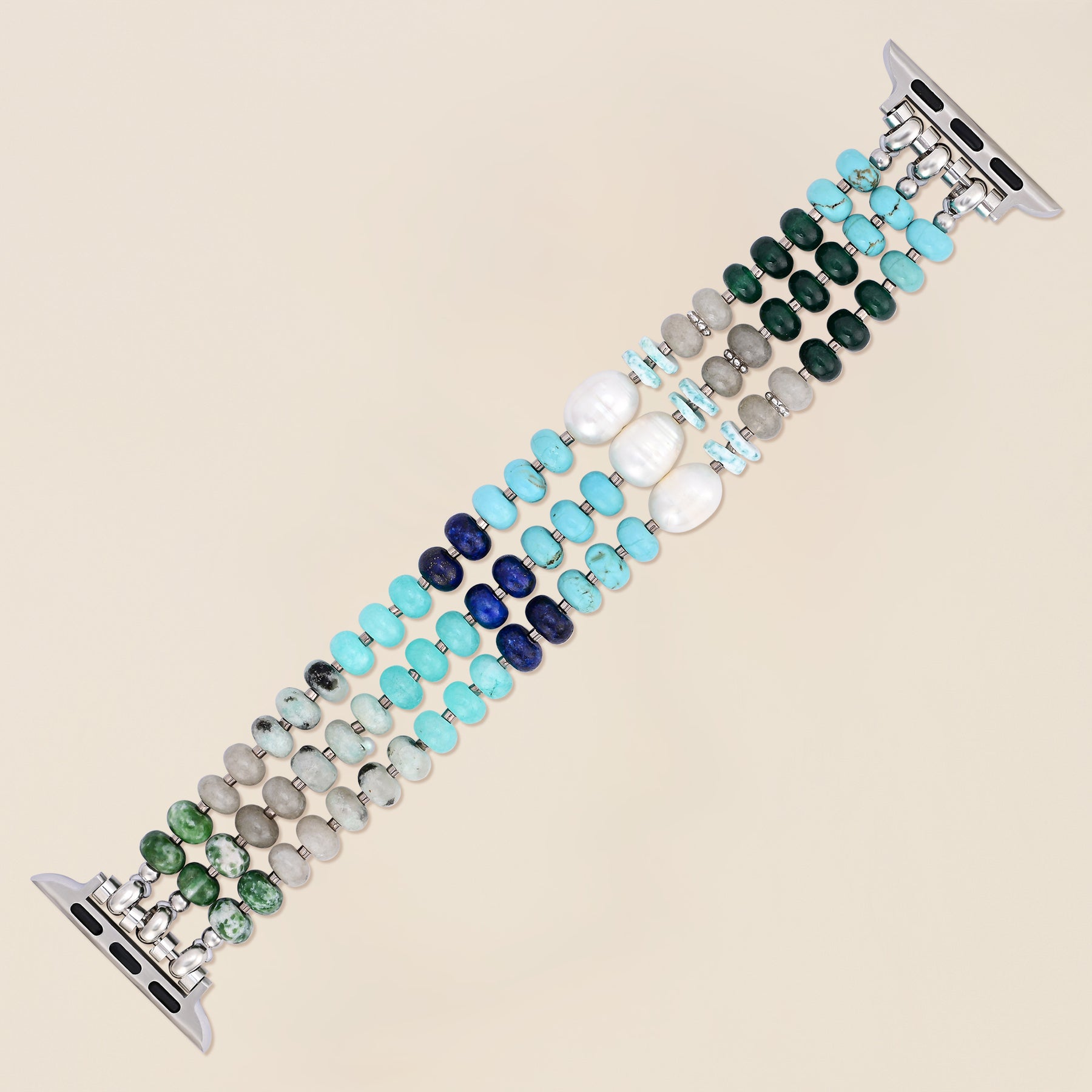 Ocean Breeze Stone Stretch Apple Watch Armband