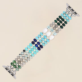Ocean Breeze Stone Stretch Apple Watch Armband