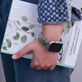 Ocean Breeze Stone Stretch Apple Watch Armband