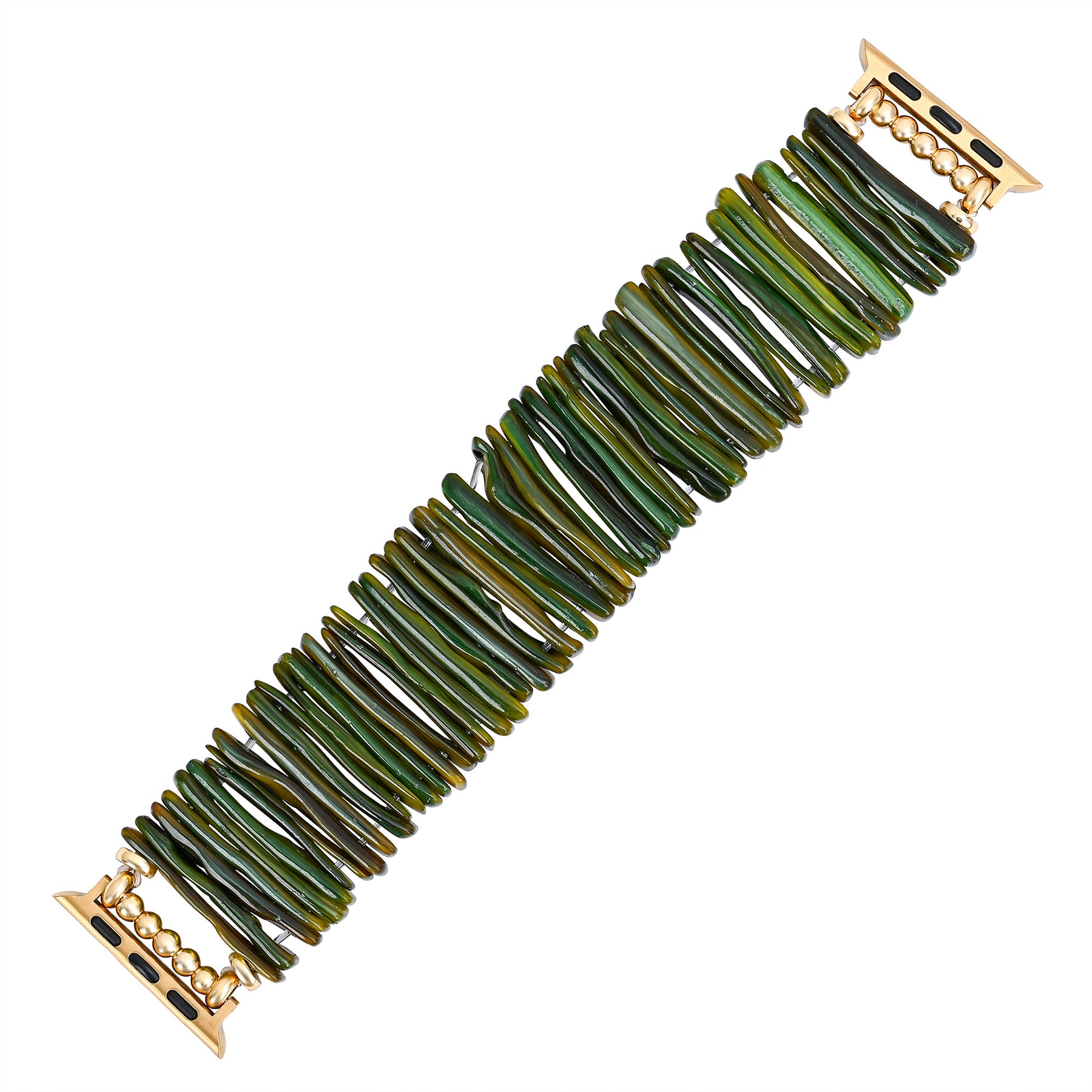 Goldene Olive Zierliche Dehnbare Apple Watch Armbanduhrband