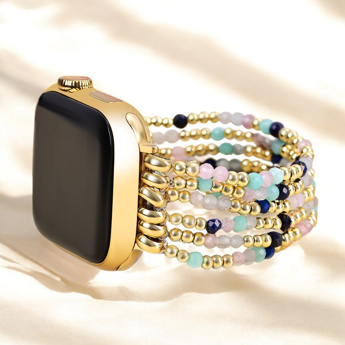 Juwel Lapis Amazonit Stretch Apple Watch Armband