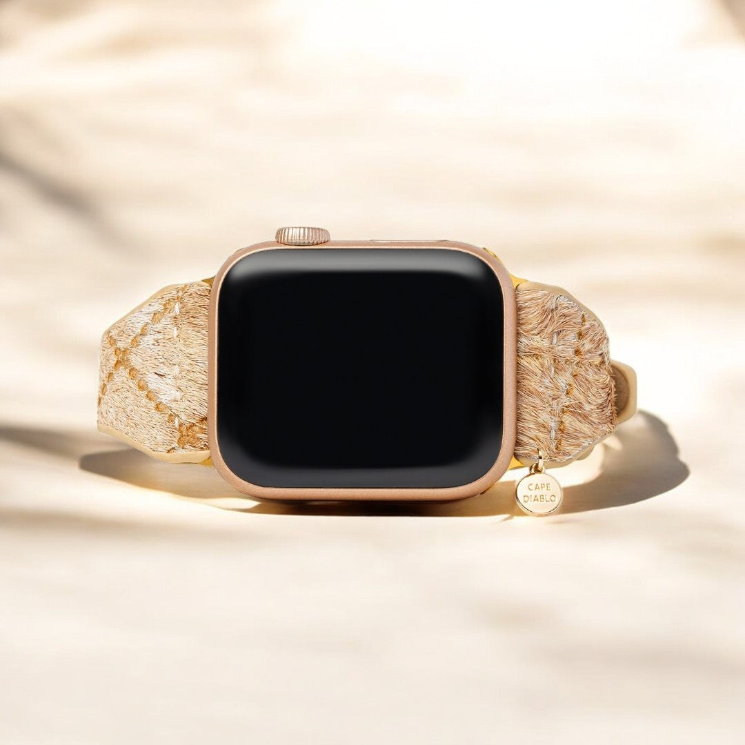Driftwood Hues Leder Apple Watch Armband